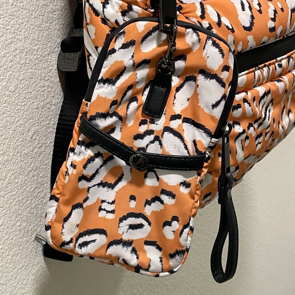 TED BAKER LONDON Laptop Backpack Leopard Orange Black White Size OS - Picture 4 of 15